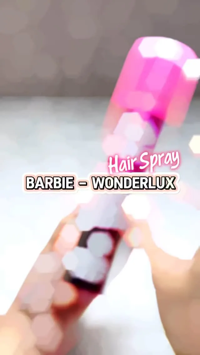 Hair spray gemes warna pink