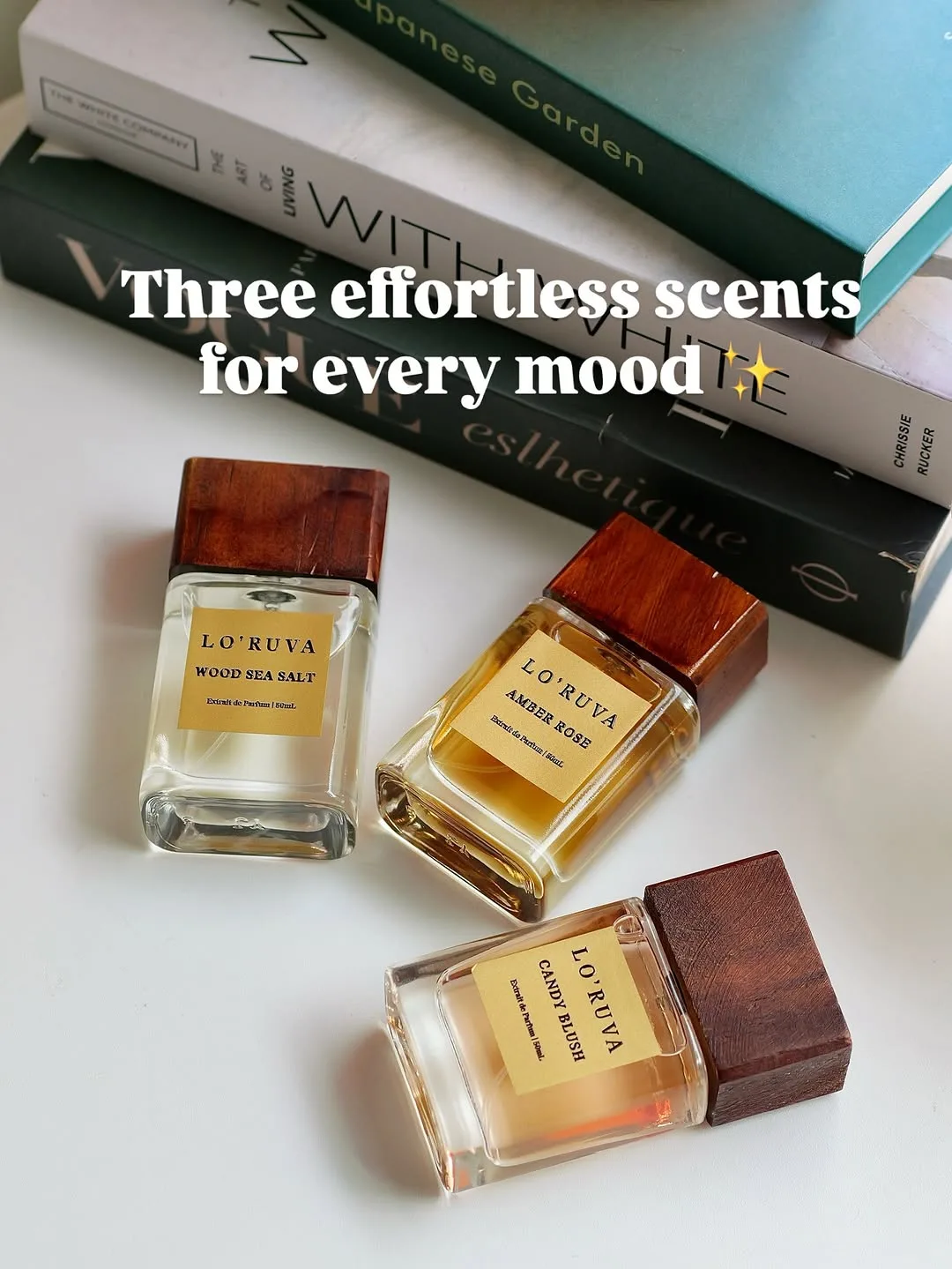 Three scents, three different moods